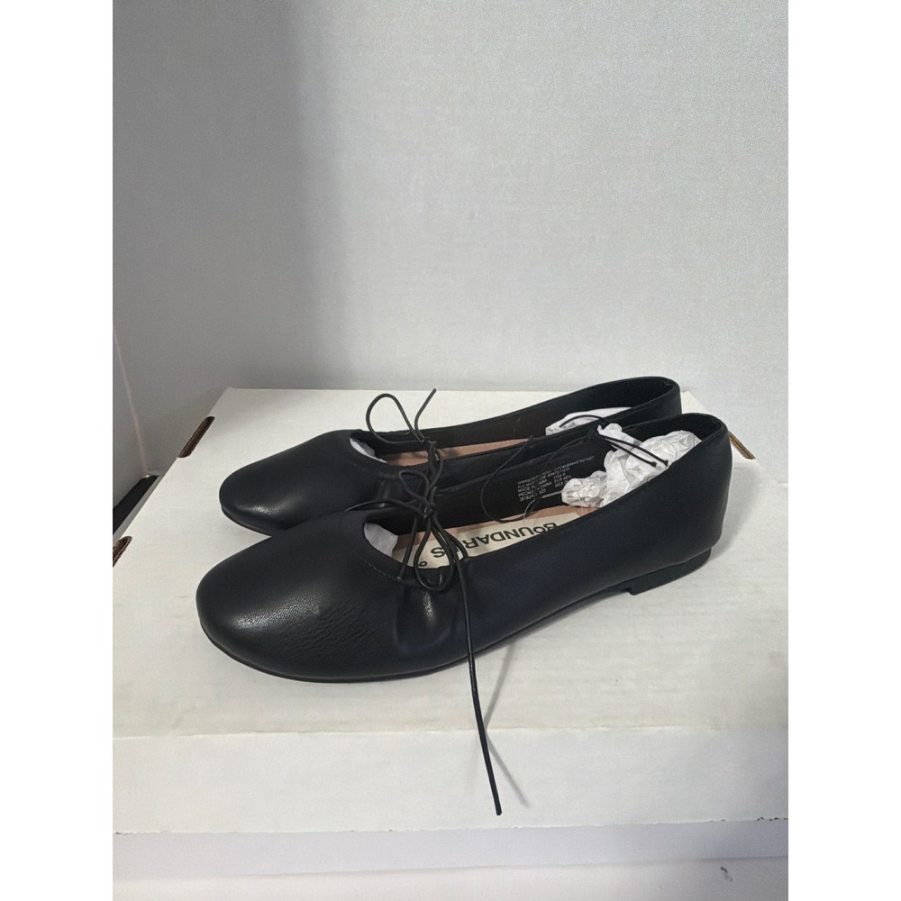 No Boundaries Black Memory Foam Bow Ballet Flats WMNB25AM340EL Womens 9 NWT